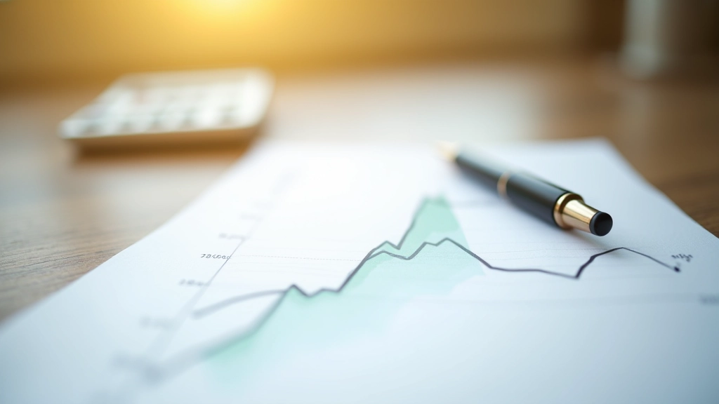 Augimo grafiko linija, rodanti eksponentinį augimą per 30 metų, finansinis duomenų vizualizavimas